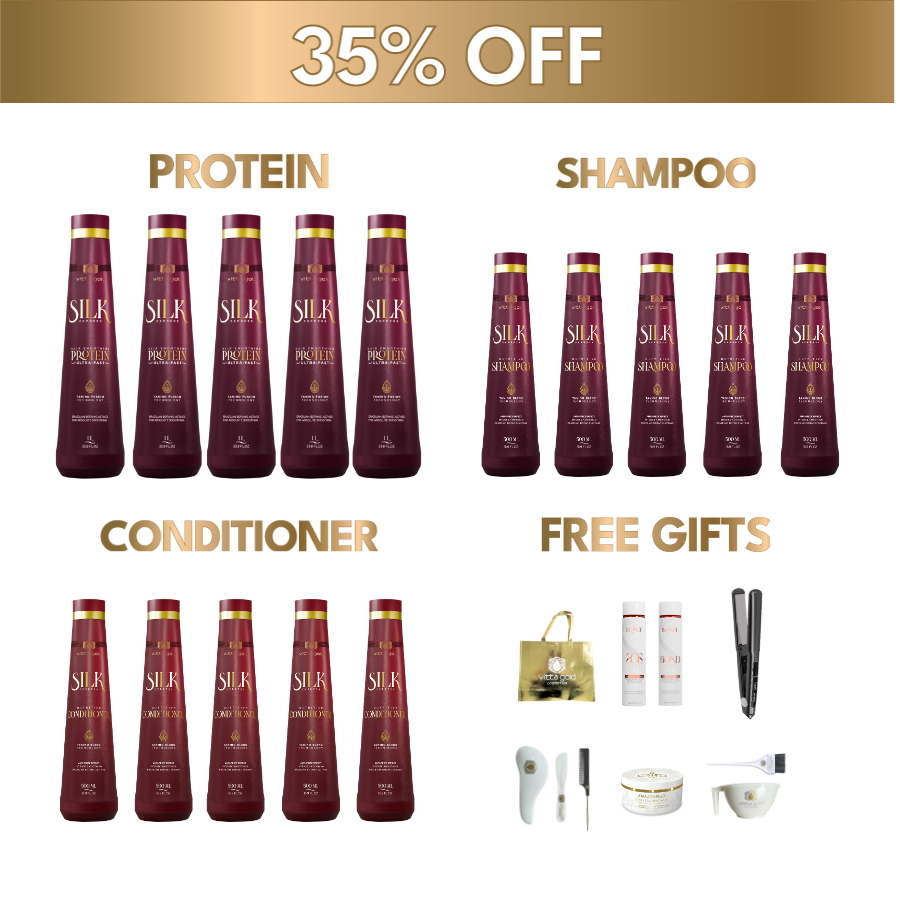 5x Essential Hair Straightening Set Bundle (35% Off): Protein, Shampoo and Conditioner