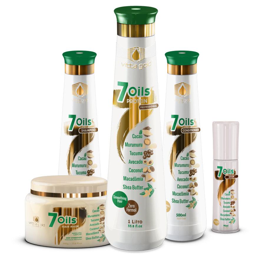 7 Oils - Brazilian Hair Smoothing Protein Treatment Kit-Vitta Gold
